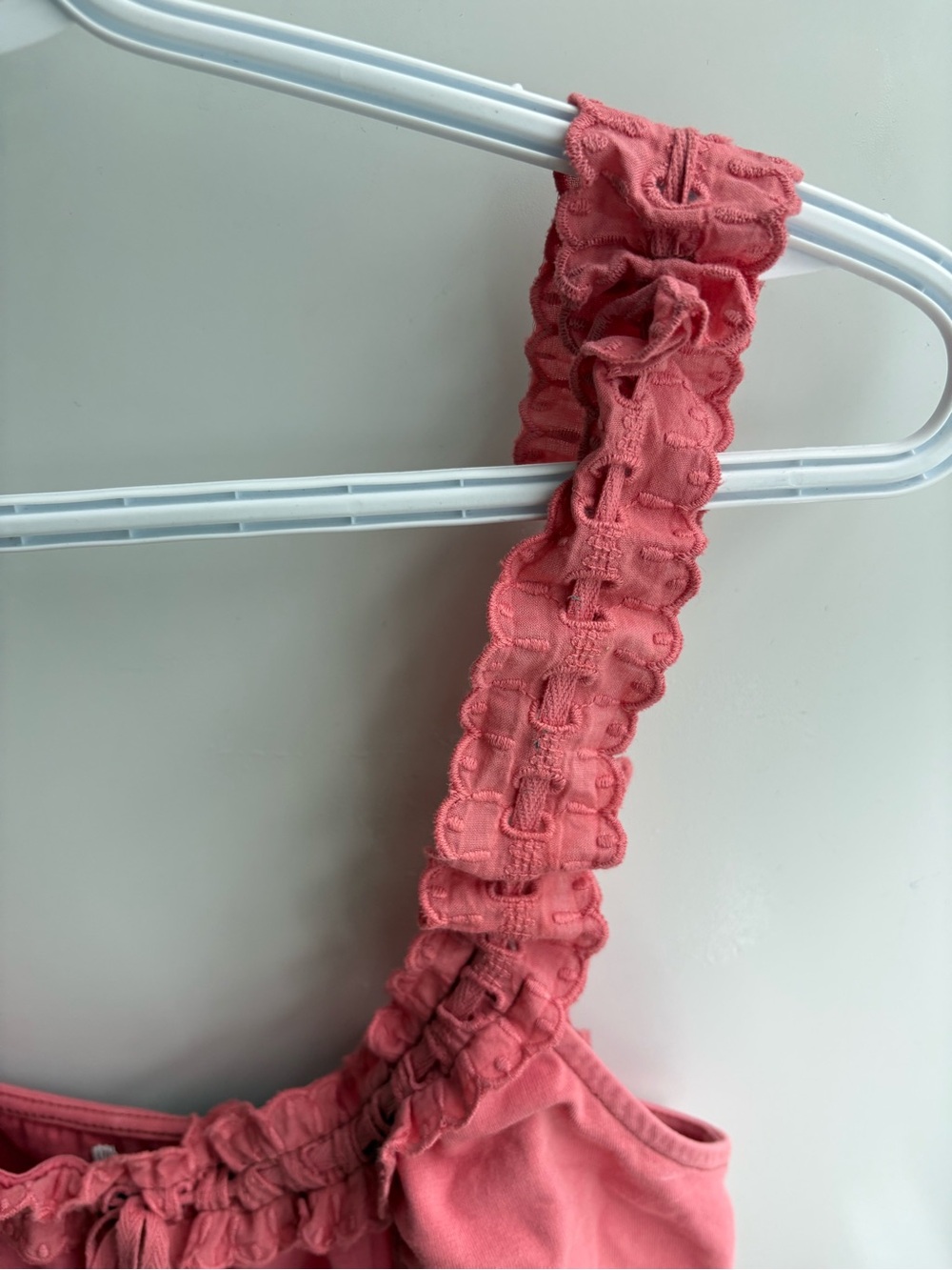 Womens Pink Ruffle Button-Front Tank Top - Picture 5 of 12